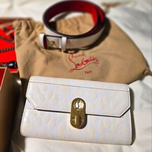 Christian Louboutin White Chettah Belt Bag